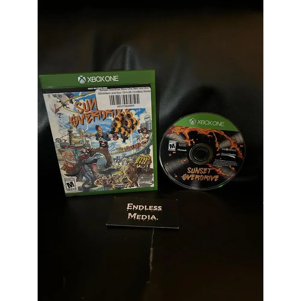 Sunset Overdrive Microsoft Xbox One Item and Box Video Game